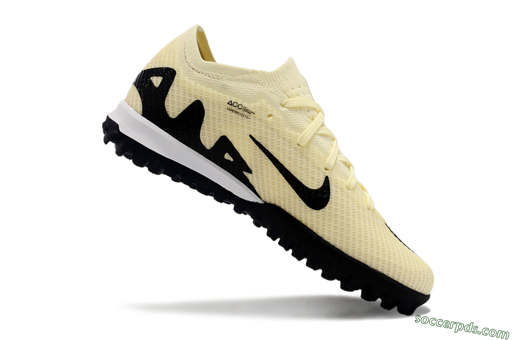 Nike Air Zoom Mercurial Vapor 15 Elite TF Low-Tops Football Shoes - Beige/Black/White 3