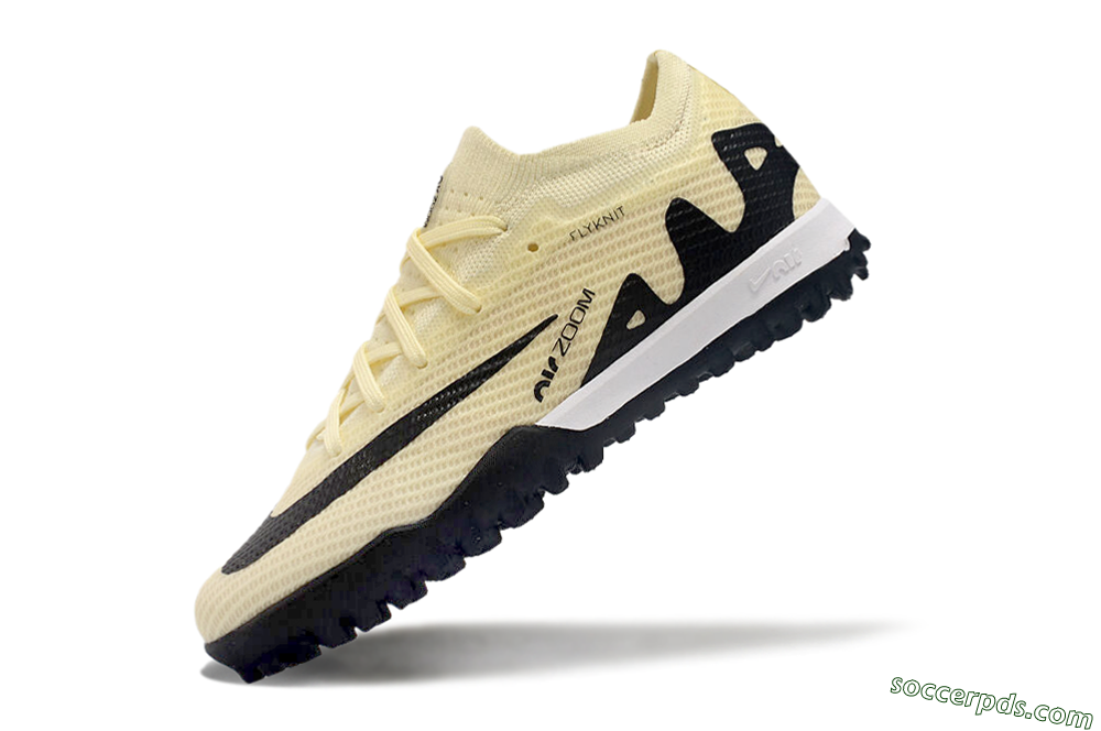 Nike Air Zoom Mercurial Vapor 15 Elite TF Low-Tops Football Shoes - Beige/Black/White 4