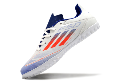 Adidas F50 Club TF Low-Tops Football Shoes - White/Blue/Red