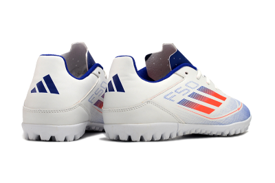 Adidas F50 Club TF Low-Tops Football Shoes - White/Blue/Red