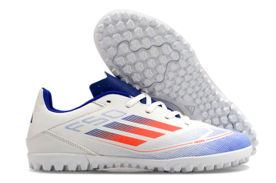 Adidas F50 Club TF Low-Tops Football Shoes - White/Blue/Red