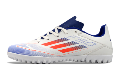 Adidas F50 Club TF Low-Tops Football Shoes - White/Blue/Red