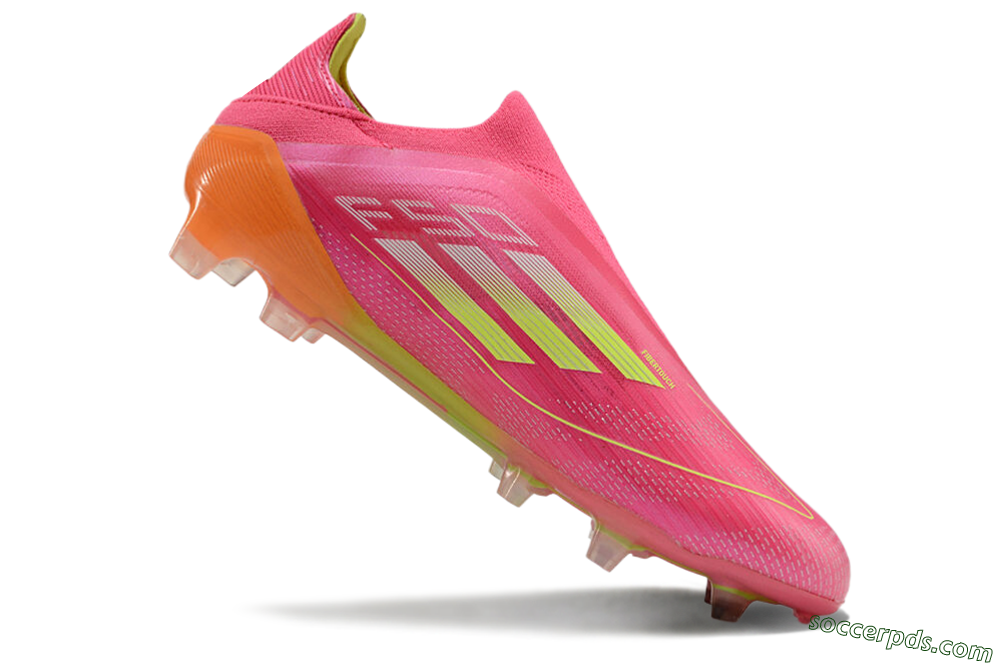 Adidas F50 Elite FG Low-Tops Football Boots - Pink/Yellow/Orange 4