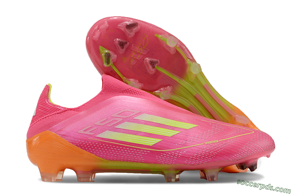 Adidas F50 Elite FG Low-Tops Football Boots - Pink/Yellow/Orange 1