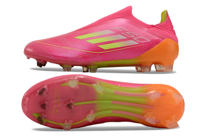 Adidas F50 Elite FG Low-Tops Football Boots - Pink/Yellow/Orange