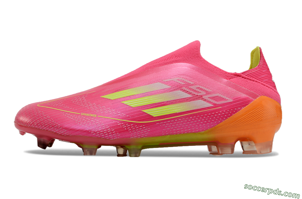 Adidas F50 Elite FG Low-Tops Football Boots - Pink/Yellow/Orange 2