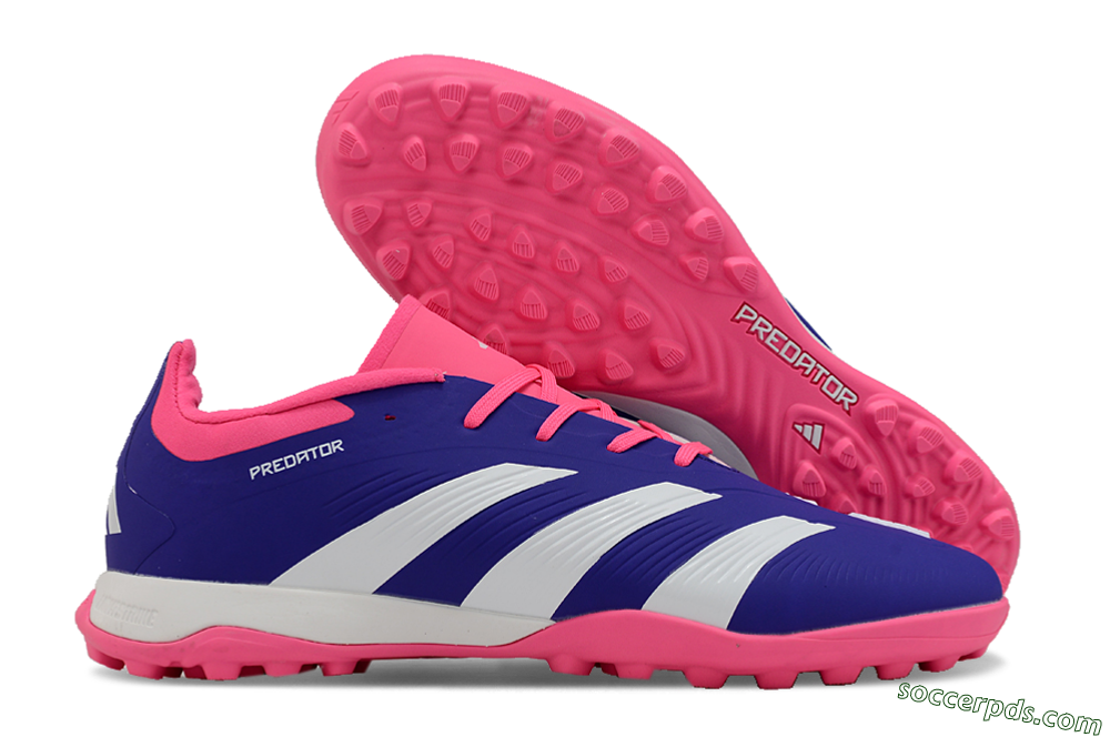 Adidas Predator 24 Elite TF Low-Tops Football Shoes - Blue/White/Pink 1
