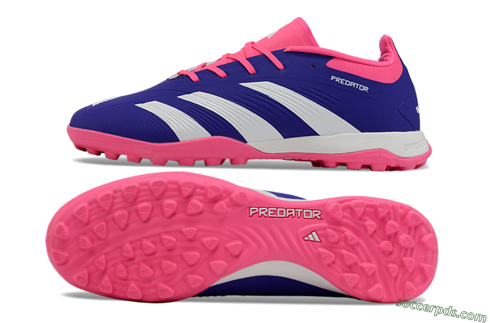 Adidas Predator 24 Elite TF Low-Tops Football Shoes - Blue/White/Pink 0