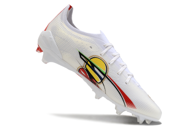 Puma Ultra 5 Ultimate FG Low-Tops Football Boots - White/Red/Yellow/Green