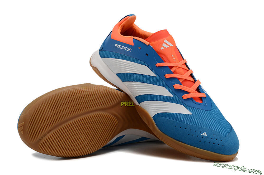 Adidas Predator 24 Elite IC Low-Tops Football Shoes - Blue/White/Red 3