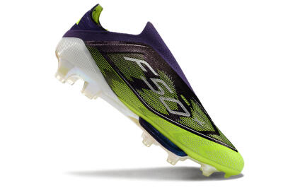 Adidas F50+ Lightstrike Pro Laceless FG Low-Tops Football Boots - Purple/Yellow/White