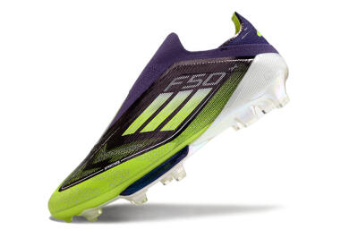 Adidas F50+ Lightstrike Pro Laceless FG Low-Tops Football Boots - Purple/Yellow/White