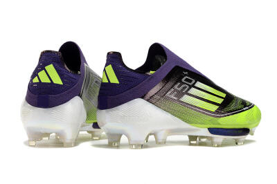 Adidas F50+ Lightstrike Pro Laceless FG Low-Tops Football Boots - Purple/Yellow/White