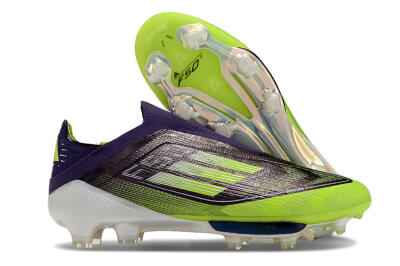 Adidas F50+ Lightstrike Pro Laceless FG Low-Tops Football Boots - Purple/Yellow/White