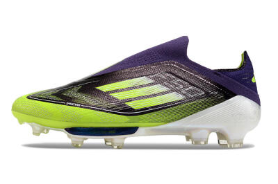 Adidas F50+ Lightstrike Pro Laceless FG Low-Tops Football Boots - Purple/Yellow/White