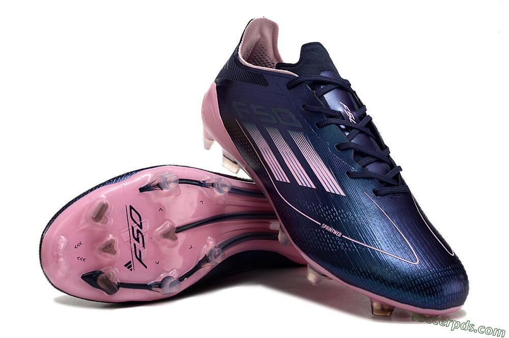 Adidas F50 Elite FG Low-Tops Football Boots - Blue/Pink/Black 3