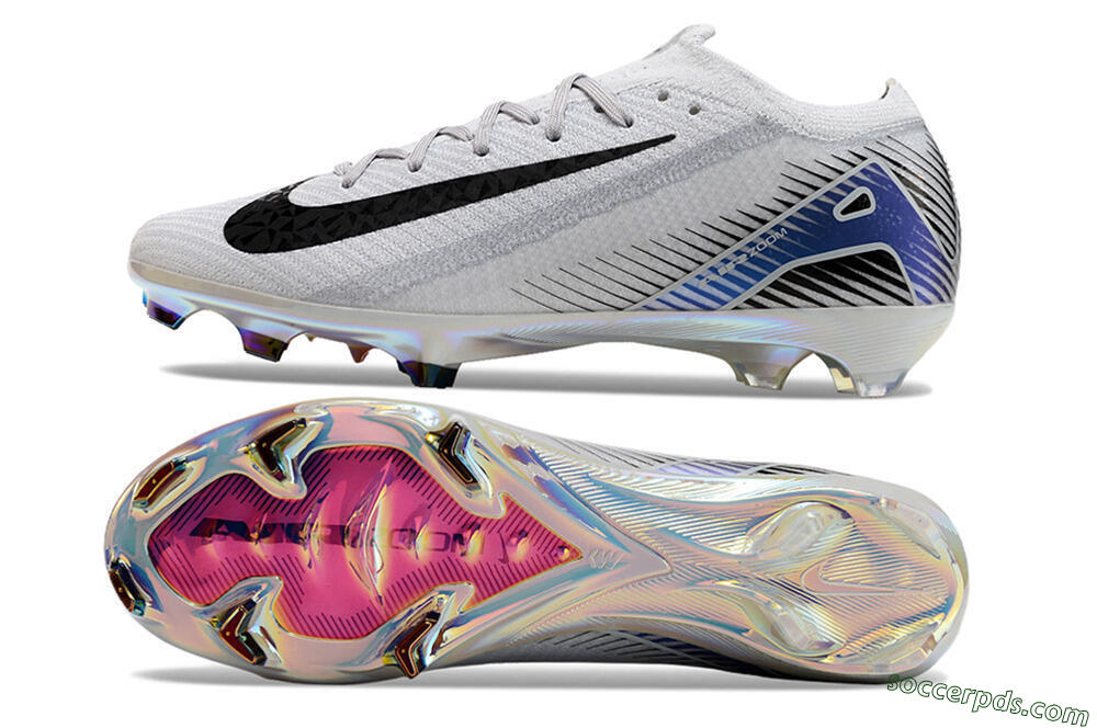 Nike Air Zoom Mercurial Vapor 16 Elite FG Low-Tops Football Boots - Grey/Black/Blue 0
