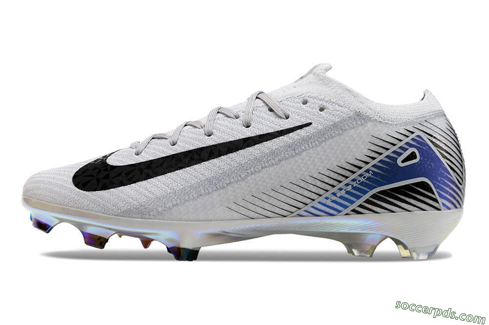 Nike Air Zoom Mercurial Vapor 16 Elite FG Low-Tops Football Boots - Grey/Black/Blue 2