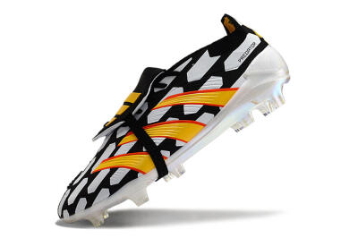 Adidas Predator Elite Foldover Tongue FG Low-Tops Football Boots - Black/White/Yellow