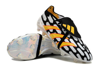 Adidas Predator Elite Foldover Tongue FG Low-Tops Football Boots - Black/White/Yellow