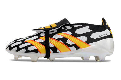 Adidas Predator Elite Foldover Tongue FG Low-Tops Football Boots - Black/White/Yellow