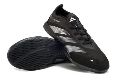 Adidas Predator 24 Elite IC Low-Tops Football Shoes - Black/Silver