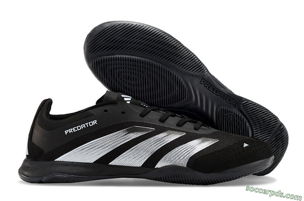 Adidas Predator 24 Elite IC Low-Tops Football Shoes - Black/Silver 1