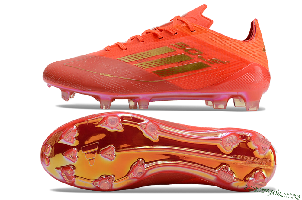 Adidas F50 Elite FG Low-Tops Football Boots - Red/Gold 0