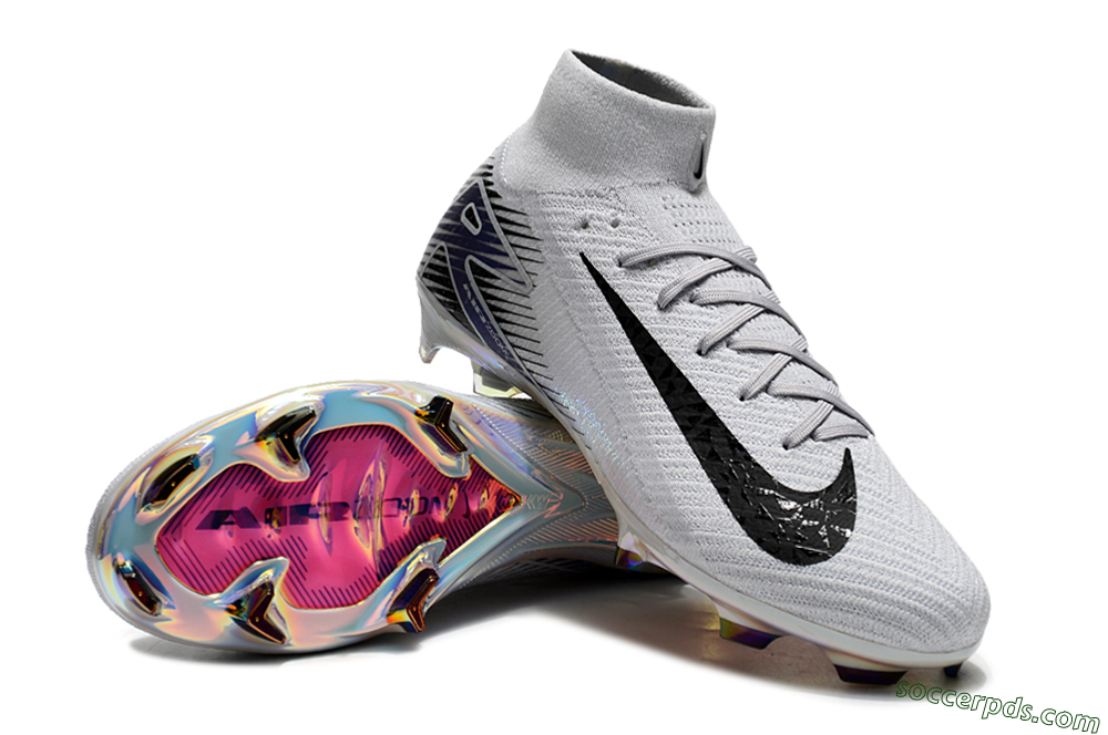 Nike Air Zoom Mercurial Superfly 10 Elite FG High-Tops Football Boots - White/Black/Blue 3
