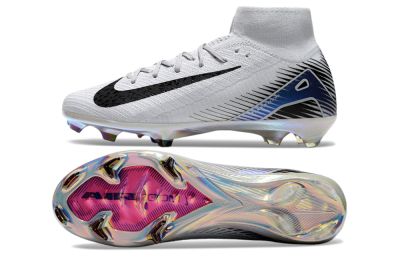 Nike Air Zoom Mercurial Superfly 10 Elite FG High-Tops Football Boots - White/Black/Blue
