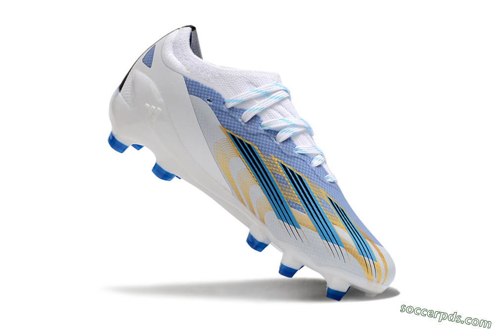 Adidas X Speedportal.1 FG Low-Tops Football Boots - White/Blue/Gold 4