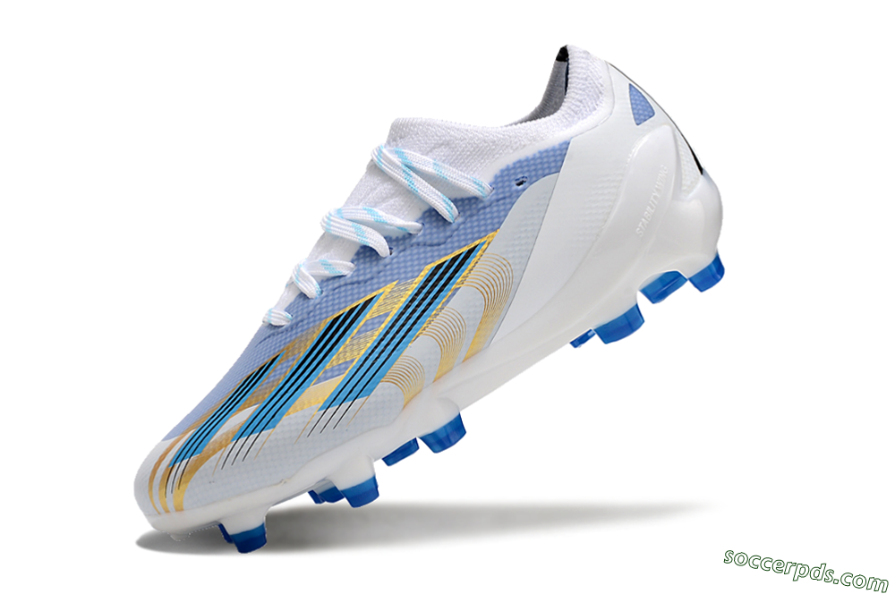 Adidas X Speedportal.1 FG Low-Tops Football Boots - White/Blue/Gold 5