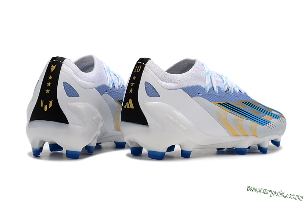 Adidas X Speedportal.1 FG Low-Tops Football Boots - White/Blue/Gold 6