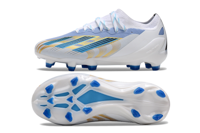 Adidas X Speedportal.1 FG Low-Tops Football Boots - White/Blue/Gold