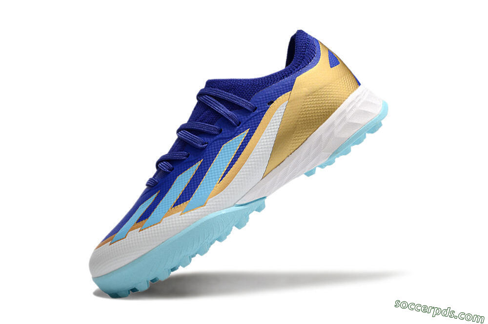 Adidas X Speedportal.1 TF Low-Tops Football Shoes - Blue/Gold/White 5