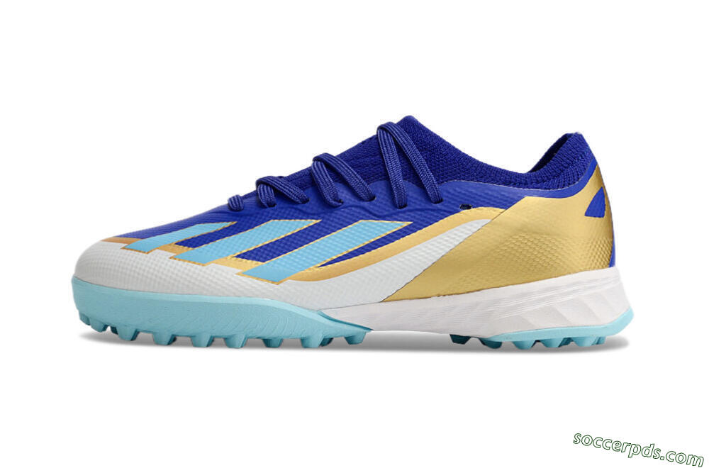 Adidas X Speedportal.1 TF Low-Tops Football Shoes - Blue/Gold/White 2