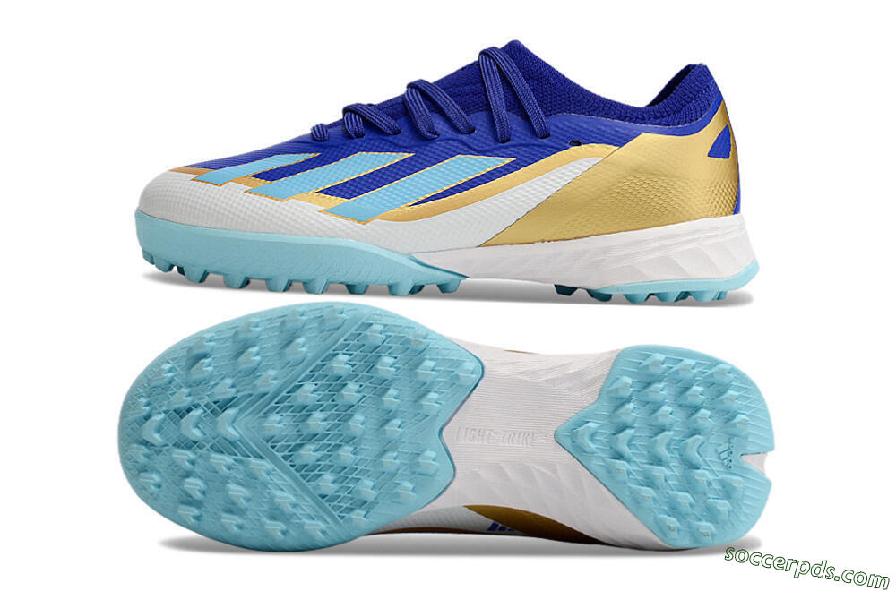 Adidas X Speedportal.1 TF Low-Tops Football Shoes - Blue/Gold/White 0