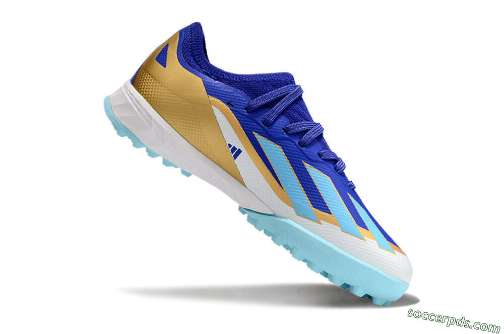 Adidas X Speedportal.1 TF Low-Tops Football Shoes - Blue/Gold/White 4