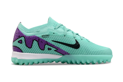 Nike Air Zoom Mercurial Vapor 15 Elite TF Low-Tops Football Shoes - Jade/Purple/Black