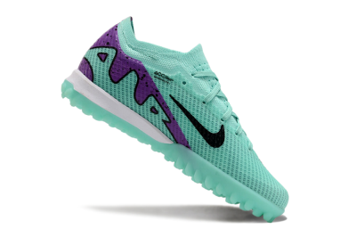 Nike Air Zoom Mercurial Vapor 15 Elite TF Low-Tops Football Shoes - Jade/Purple/Black