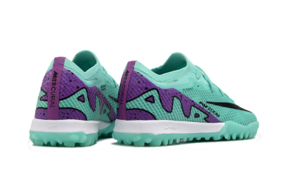 Nike Air Zoom Mercurial Vapor 15 Elite TF Low-Tops Football Shoes - Jade/Purple/Black