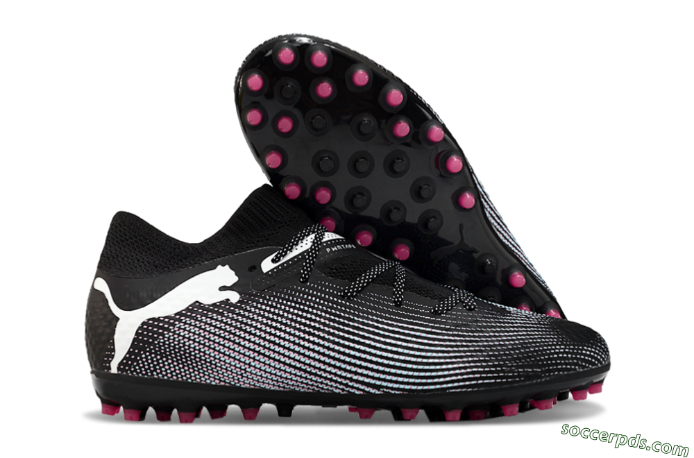 Puma Future Ultimate MG Low-Tops Football Boots - Black/White/Pink 1