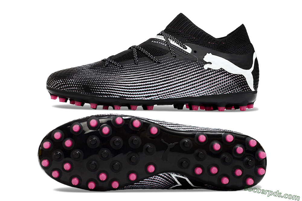 Puma Future Ultimate MG Low-Tops Football Boots - Black/White/Pink 0