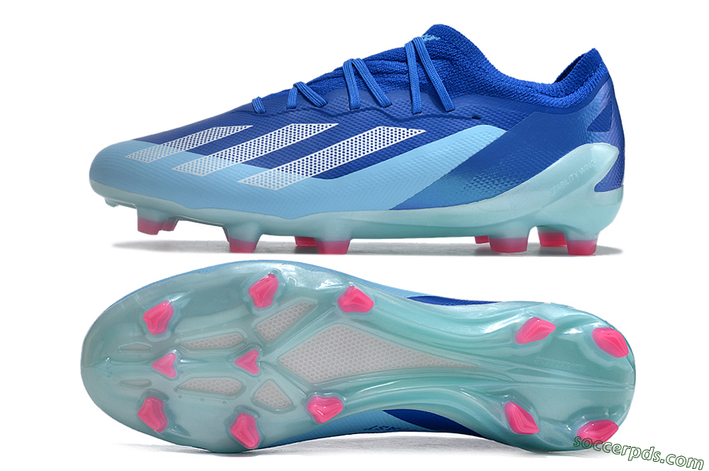 Adidas X Speedportal.1 FG Low-Tops Football Boots - Blue/White/Pink 0