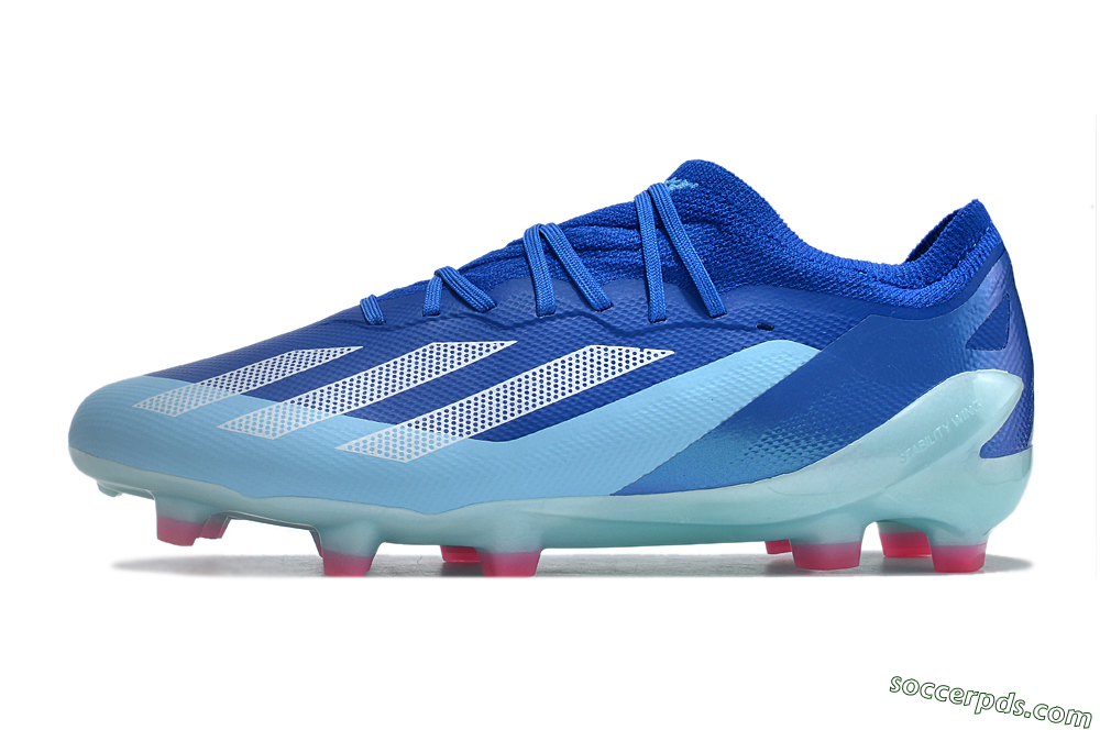 Adidas X Speedportal.1 FG Low-Tops Football Boots - Blue/White/Pink 2