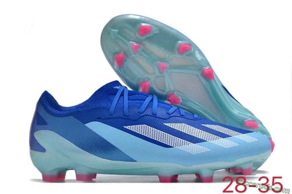 Adidas X Speedportal.1 FG Low-Tops Football Boots - Blue/White/Pink 1