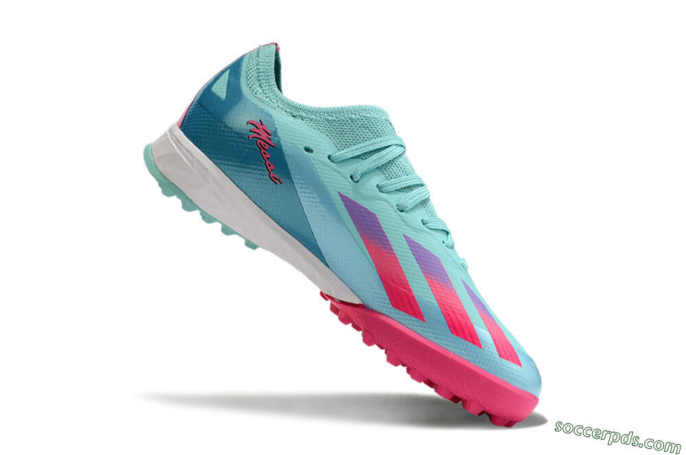 Adidas X Speedportal.1 TF Low-Tops Football Shoes - Jade/Pink/Purple 4
