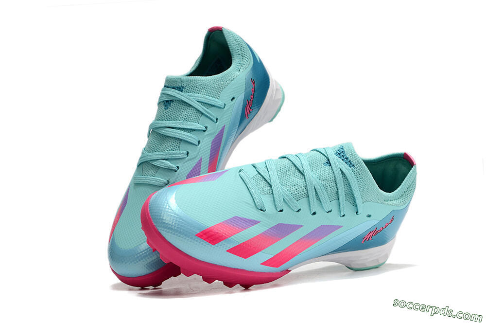 Adidas X Speedportal.1 TF Low-Tops Football Shoes - Jade/Pink/Purple 3