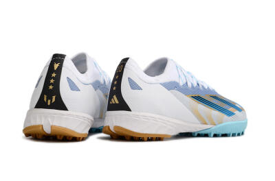 Adidas X Speedportal.1 TF Low-Tops Football Shoes - White/Gold/Blue