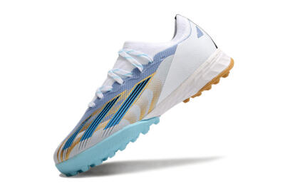 Adidas X Speedportal.1 TF Low-Tops Football Shoes - White/Gold/Blue